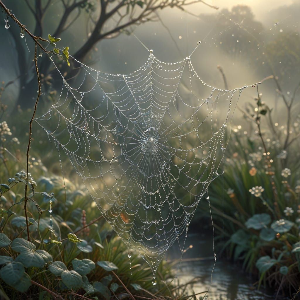 Ethereal Cobweb in Surreal Dreamscape