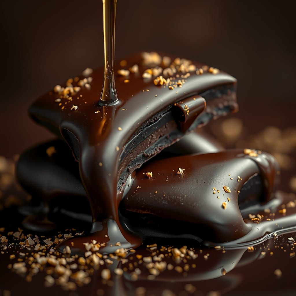 Luxurious Chocolate Scene in Opulent Style