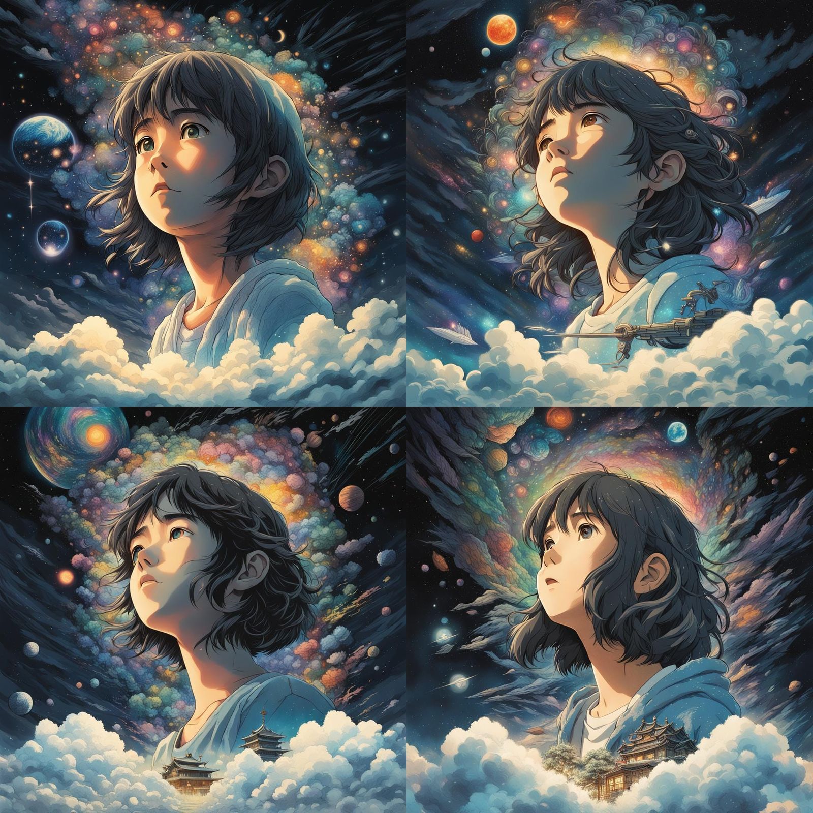 Anime Demon Girl in Studio Ghibli Style