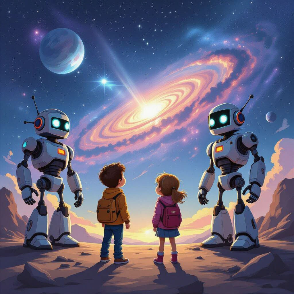 Children Meet Robots in the Universe