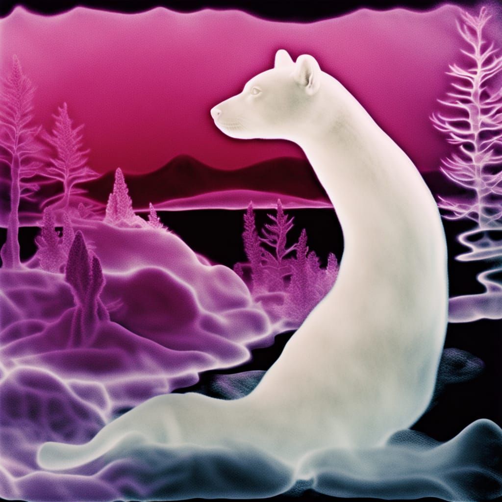 Surreal Selkie in Infrared Thermal Glow