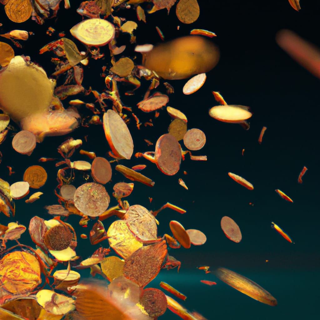 Photorealistic Gold Coin Shower in 8K