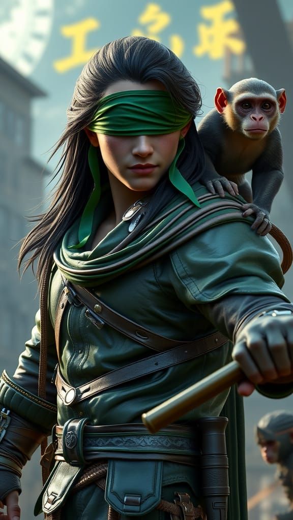 Iko Uwais as Blind Man: 3D Game Cinematic