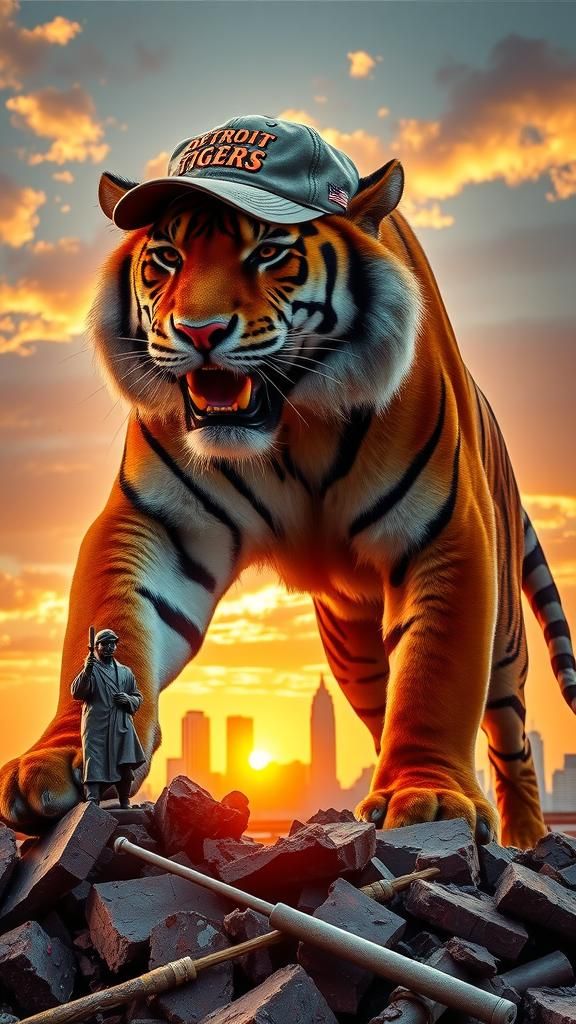Tiger with Detroit Cap Crushes Cleveland Guardians: Cinemati...