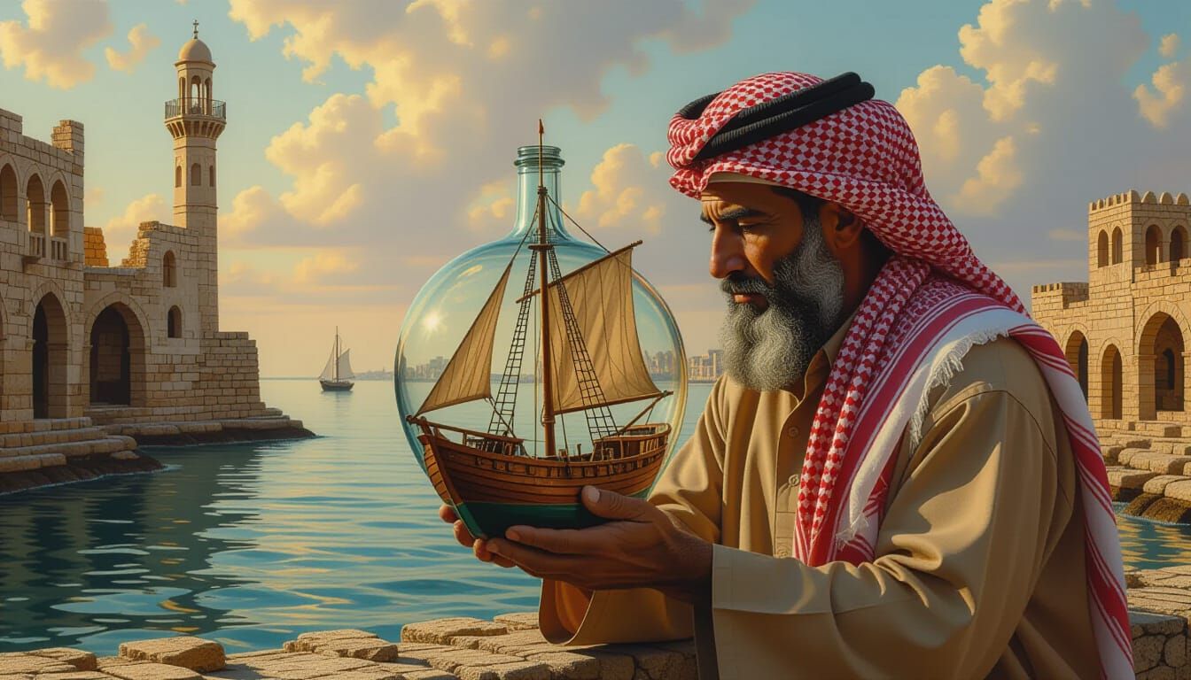Keffiyeh Man Sails to Paradise: an Old Masters Painting