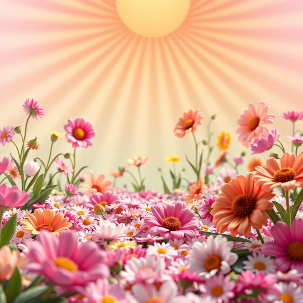 Enchanting Flower Floor Show in 3D Digital Art