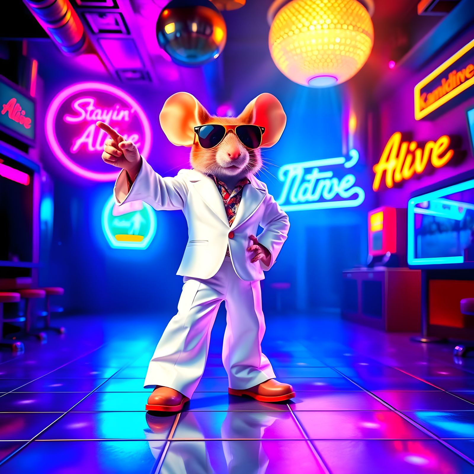 Disco Mouse Lives on in Vibrant Retro Scene