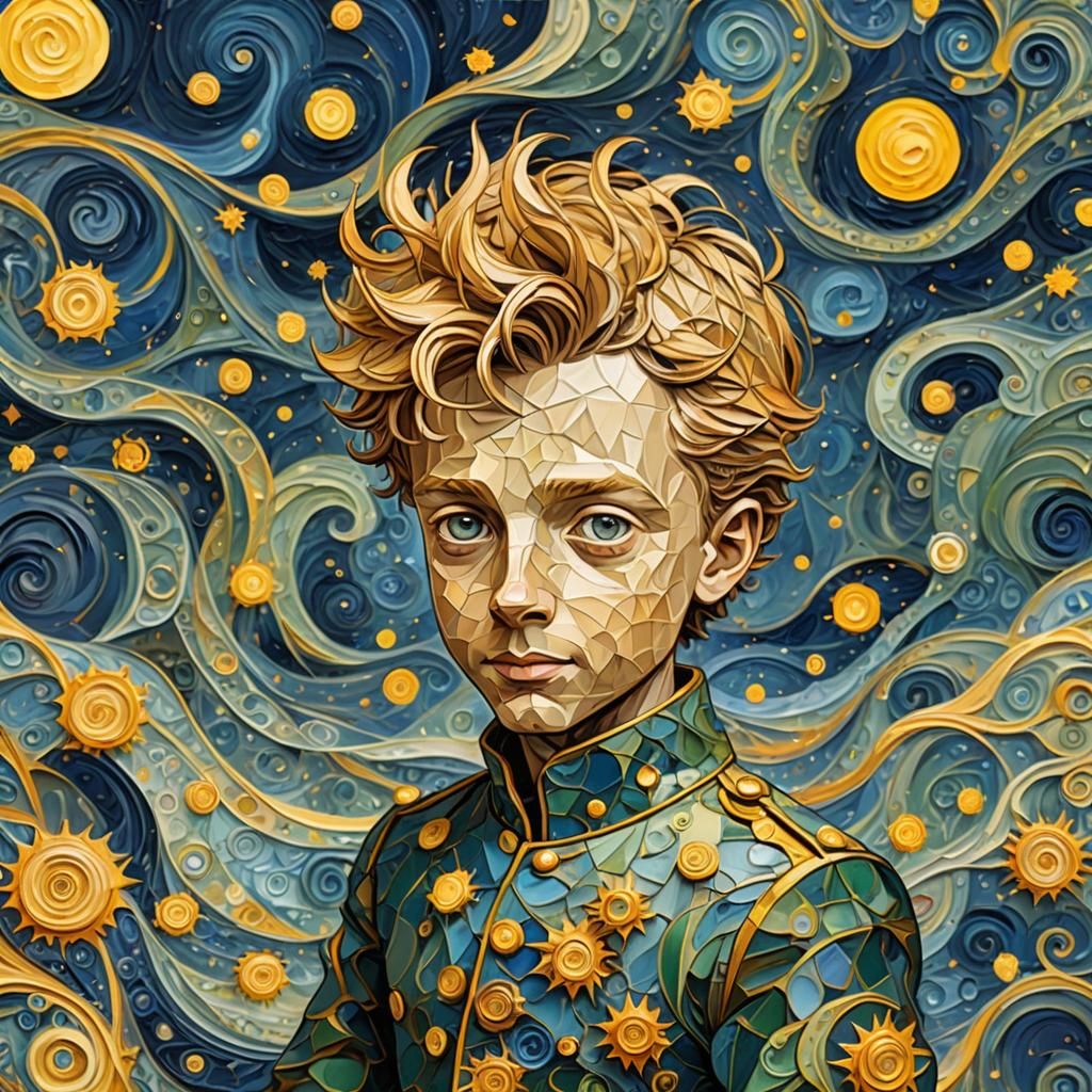 Little Prince in Van Gogh Style