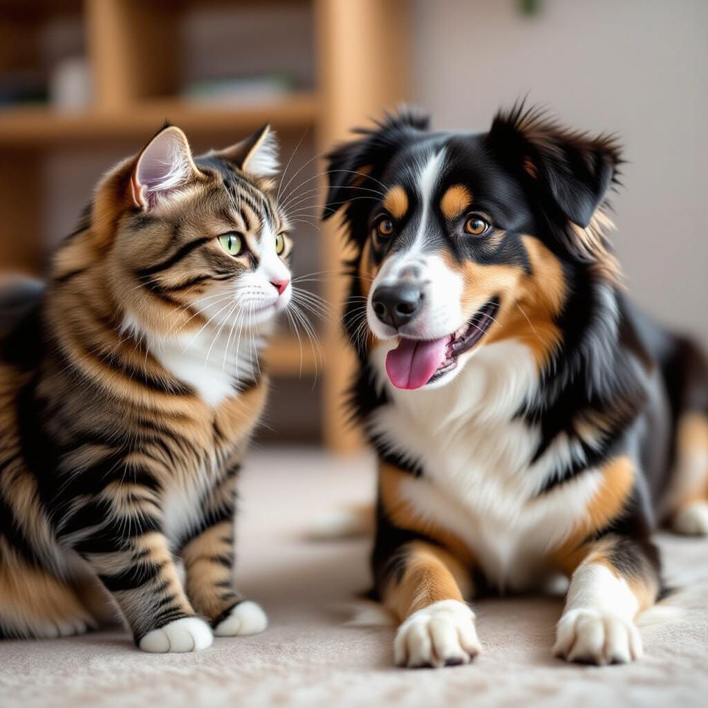Cat and Dog Antagonism Depicted in Art