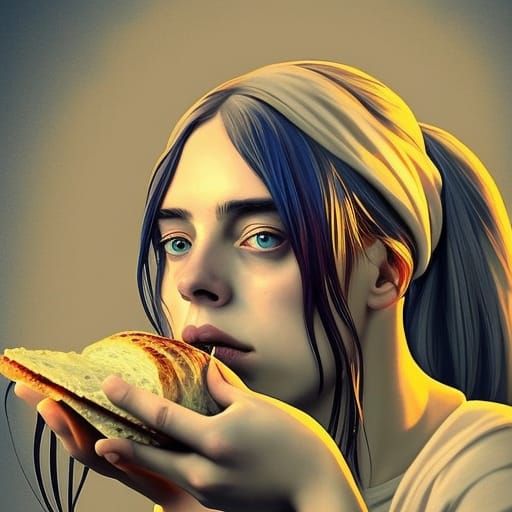 Billie Eilish Portrait in Hyperdetailed Concept Art