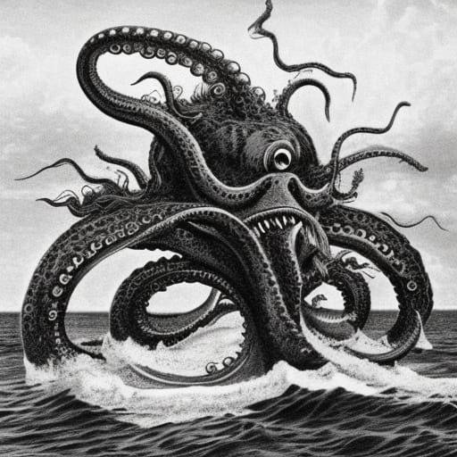 Majestic Kraken: Legend of the Deep Sea