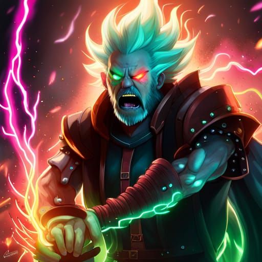 Berserker Rick Sanchez Rages in Sci-Fi Lab