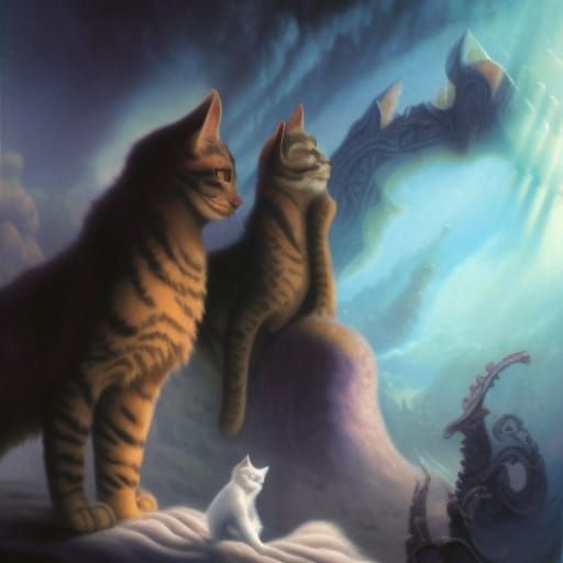 Ethereal Fantasy: Cats Singing in an Alien Reich