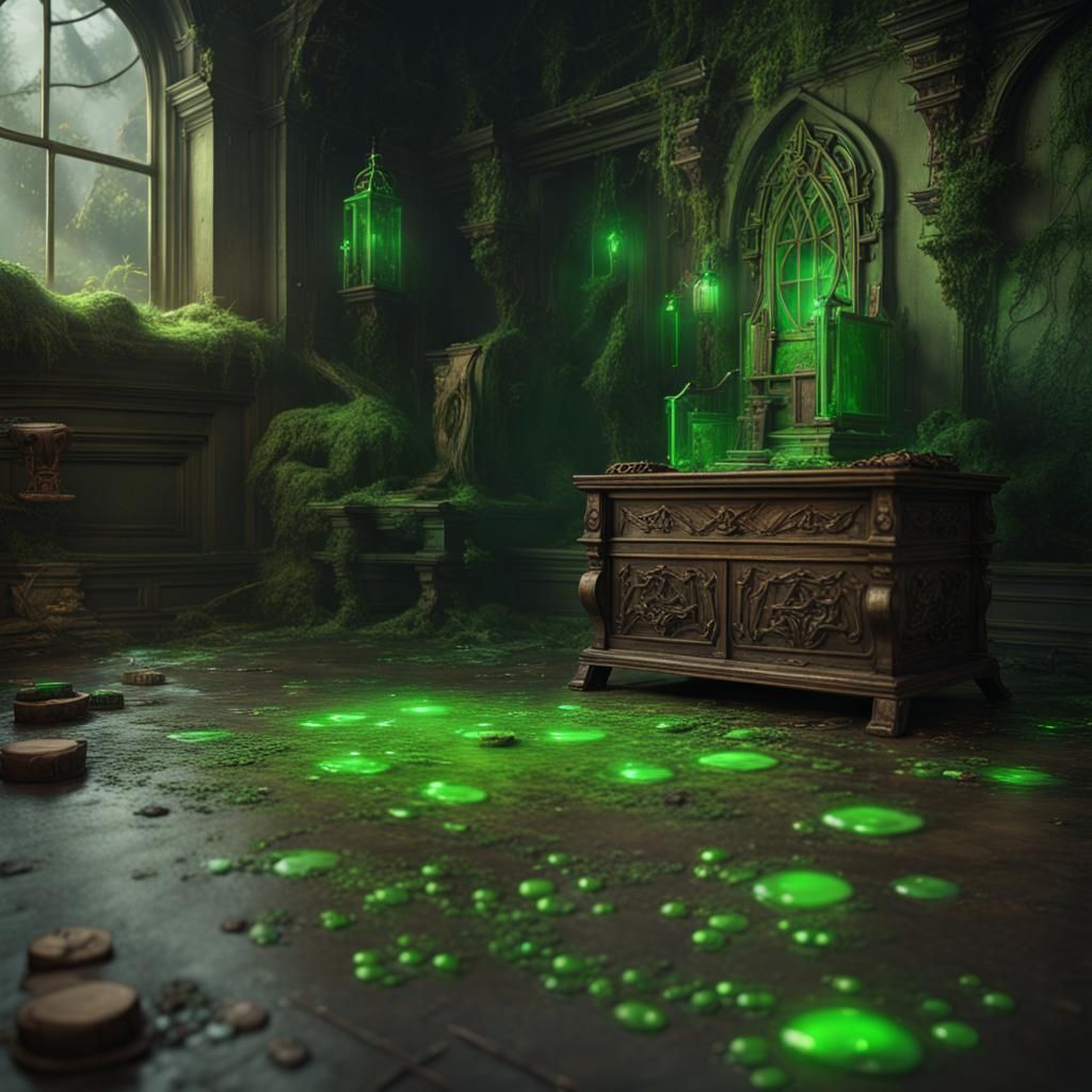 Detailed Fairy Traps with Poison, Matte Painting