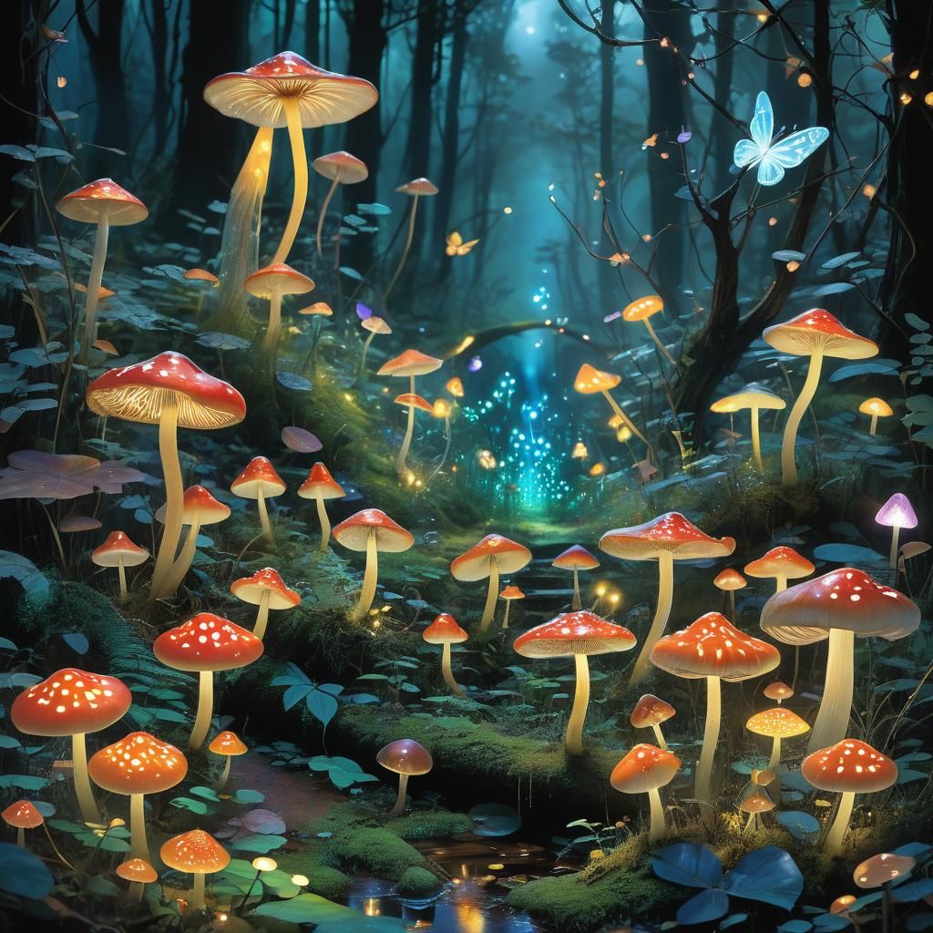 Enchanted Grimoire Reveals Miniature Mushroom Forest