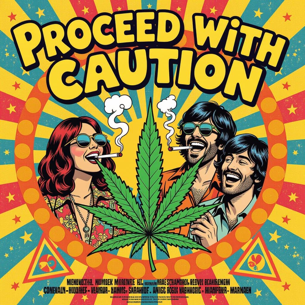 1960s Psychedelic Comedy Movie Poster