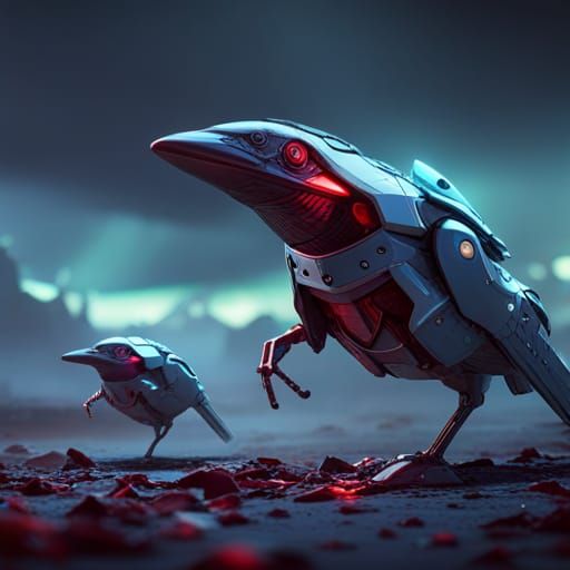 Futuristic Sci-Fi Murder Birds in High Definition