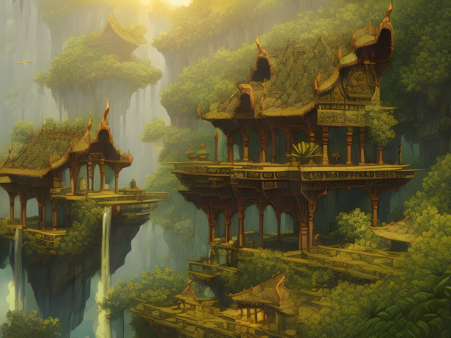 Jungle Villa Swimming Pool in Fantasycore Style