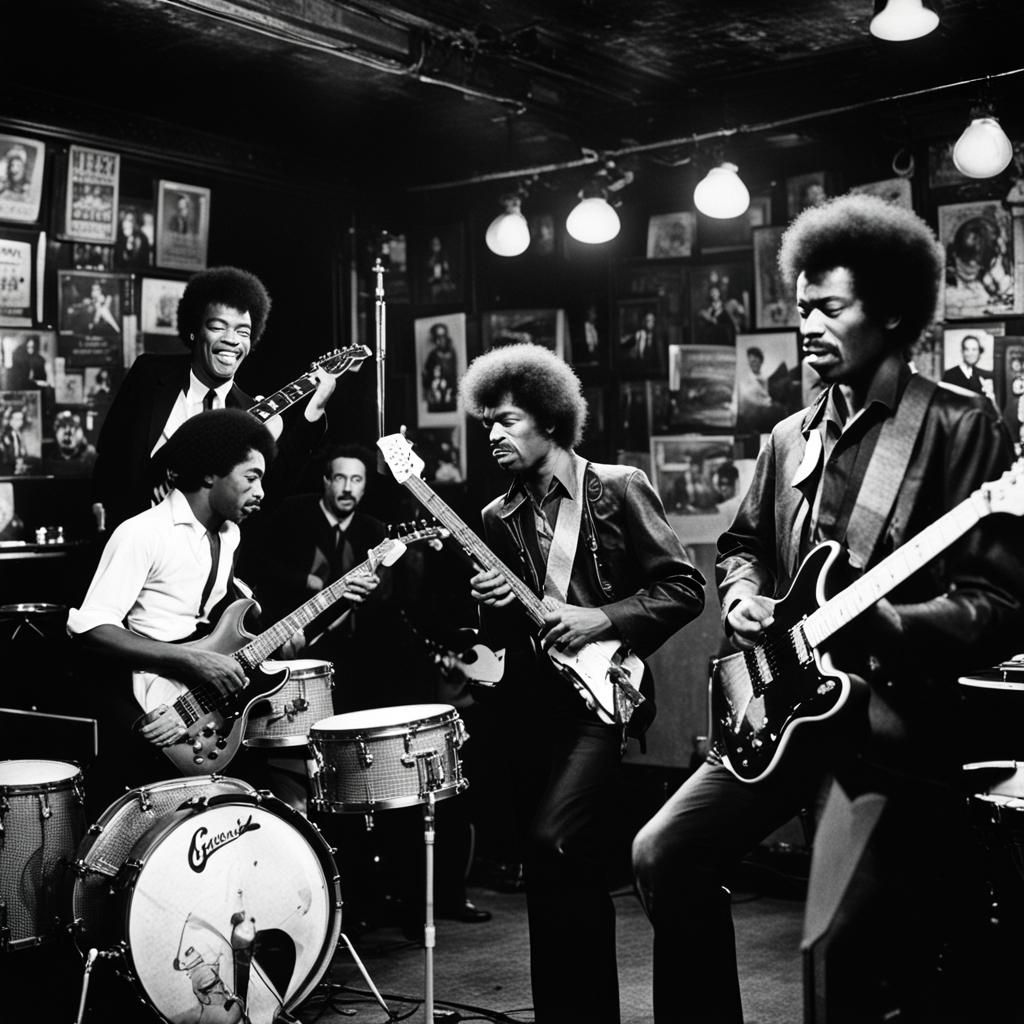Jazz Band in 1940s Chicago Bar Photo