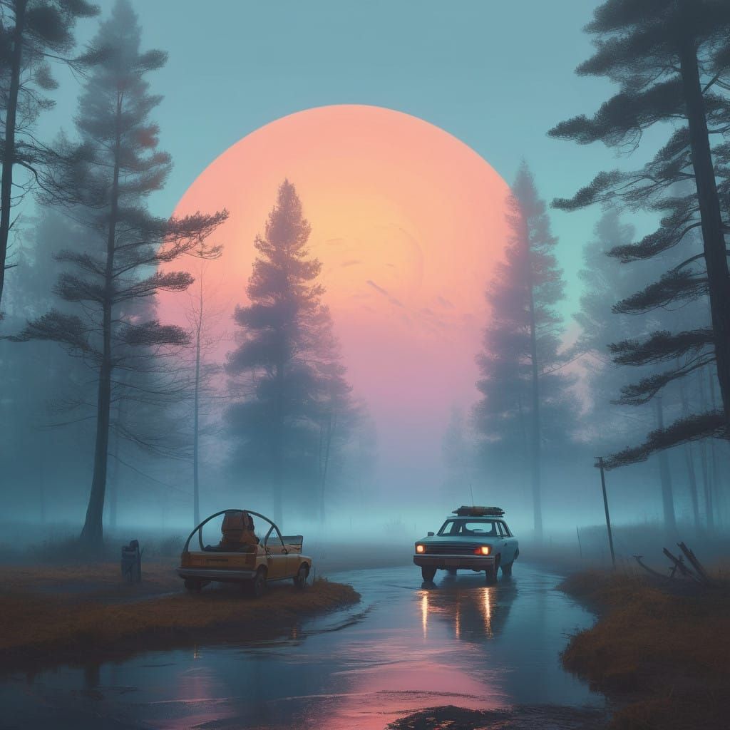 Dreamlike Ethereal Realm with Soft, Swirling Mist