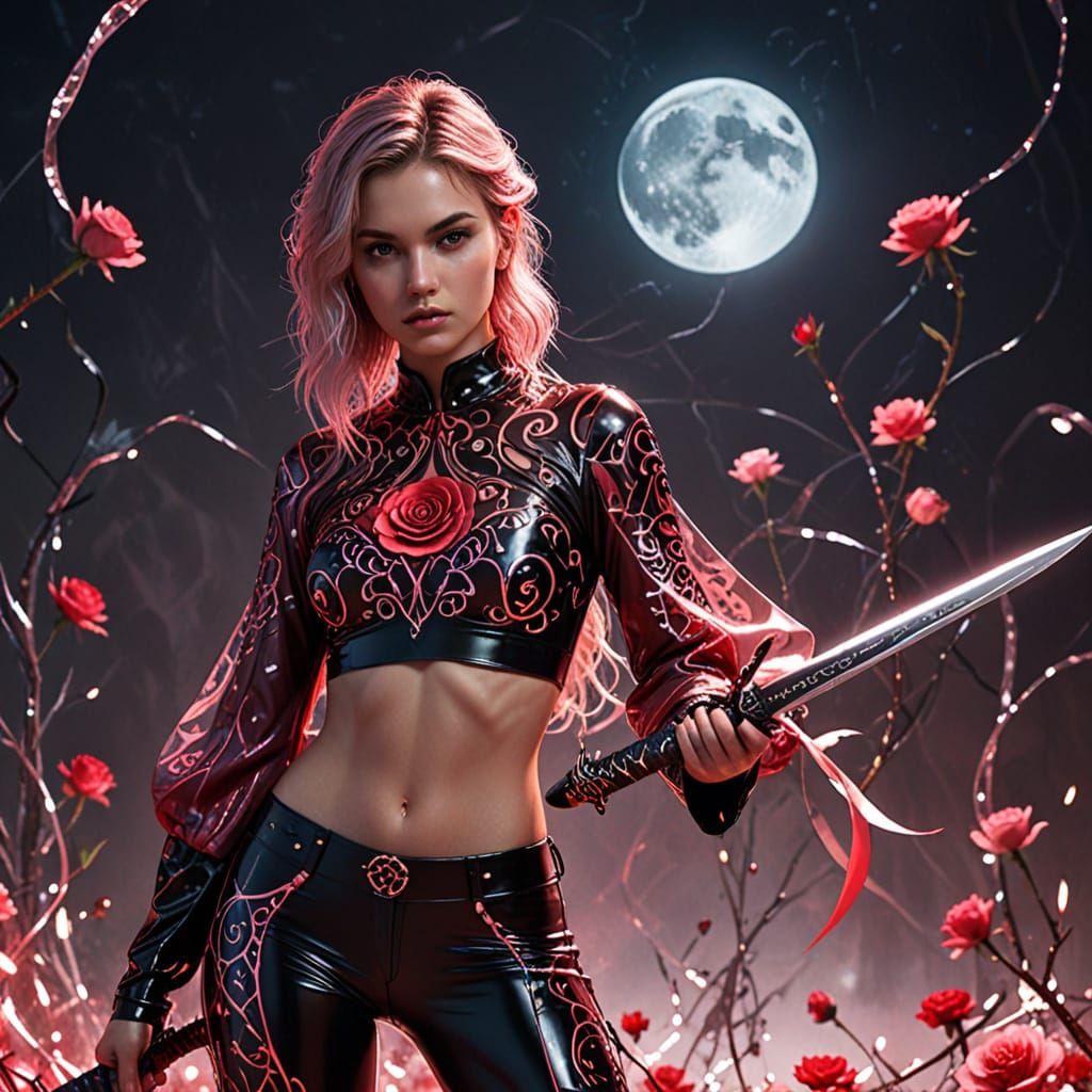 Swordswoman in Radiant Armor