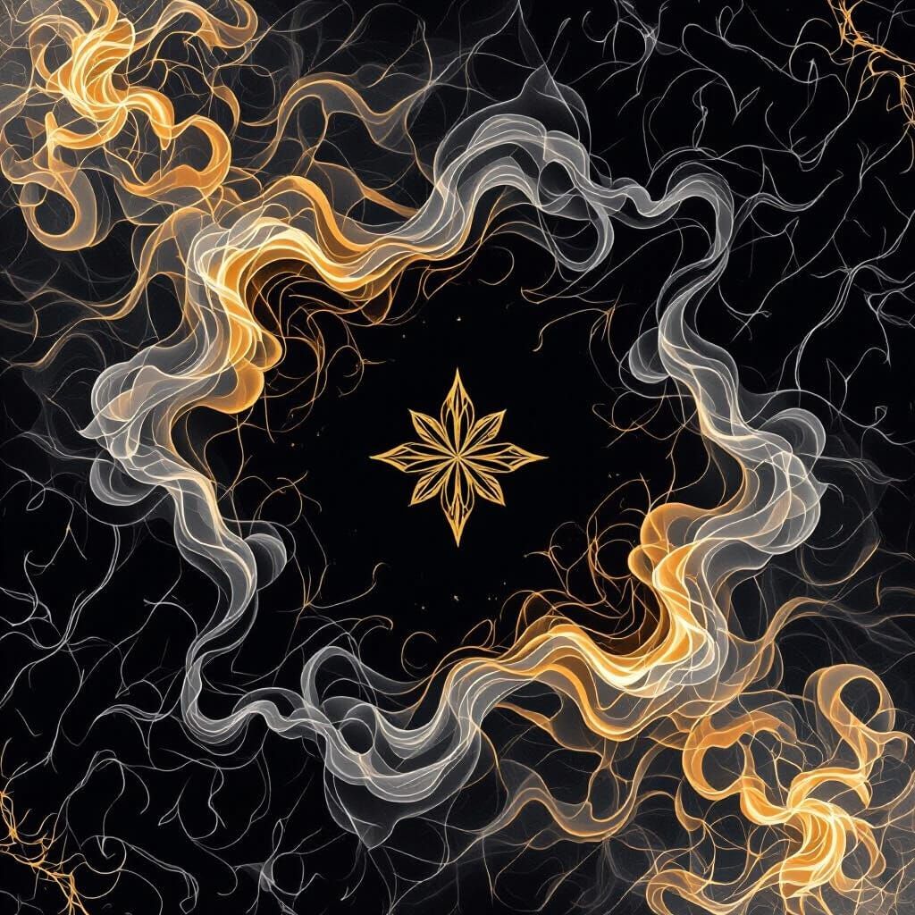 Luxury Abstract Book Cover Designs in Metallic Smoke