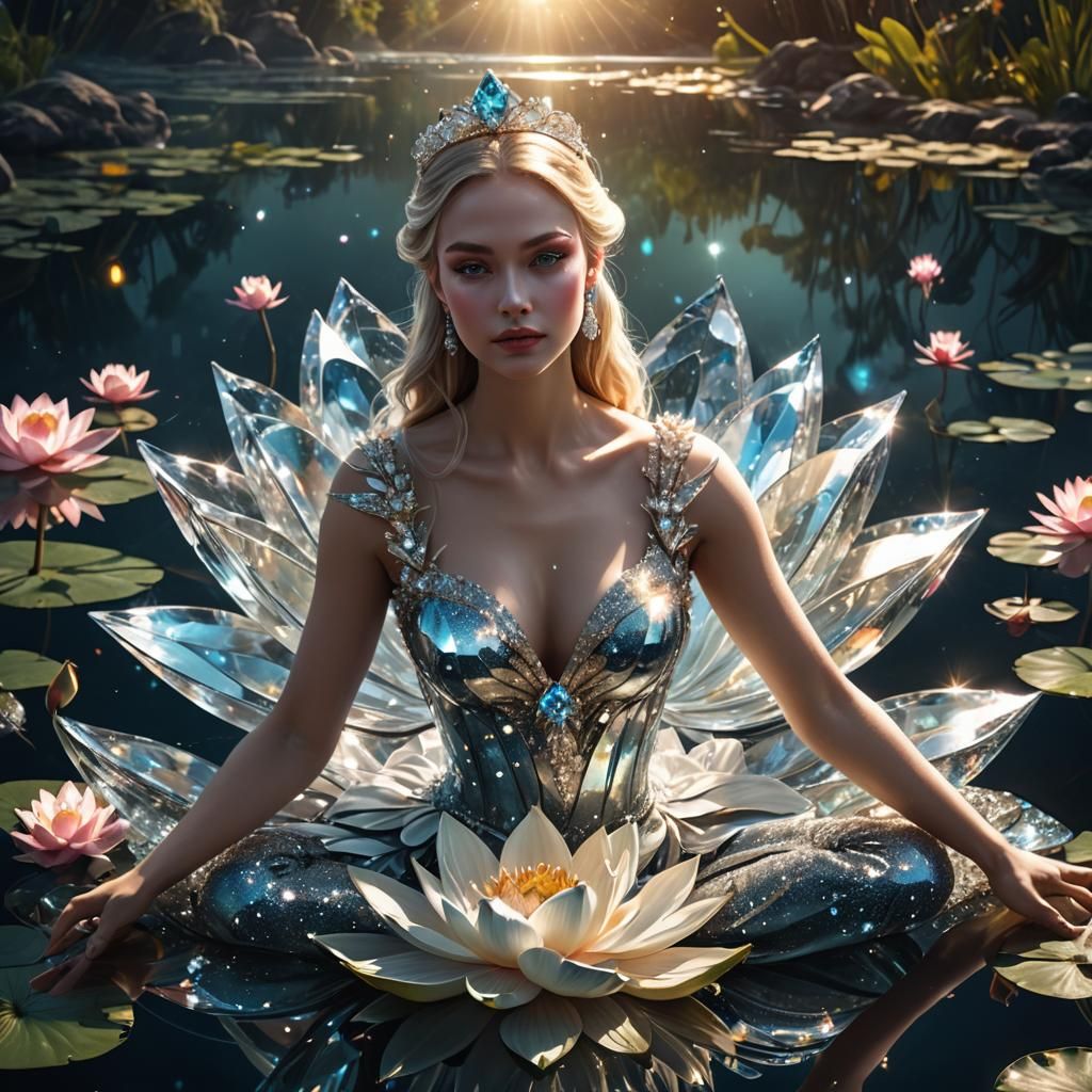 Lotus Waters Swan Majesty 💎💍🤍