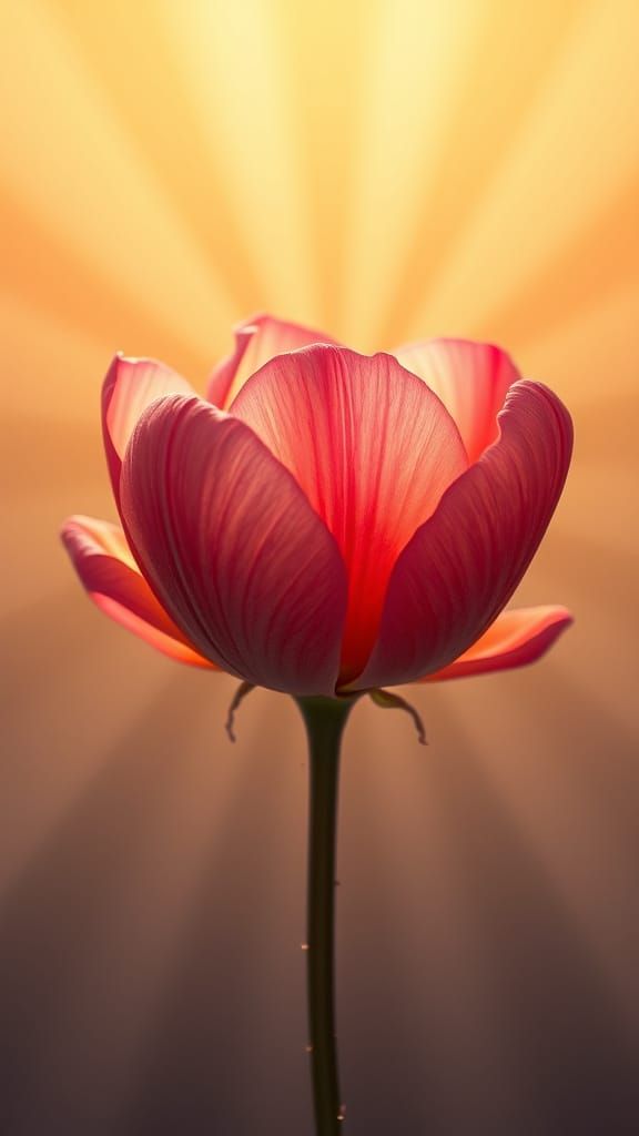 Resplendent Bloom: Vibrant Time-Lapse of Petals Unfurling in...