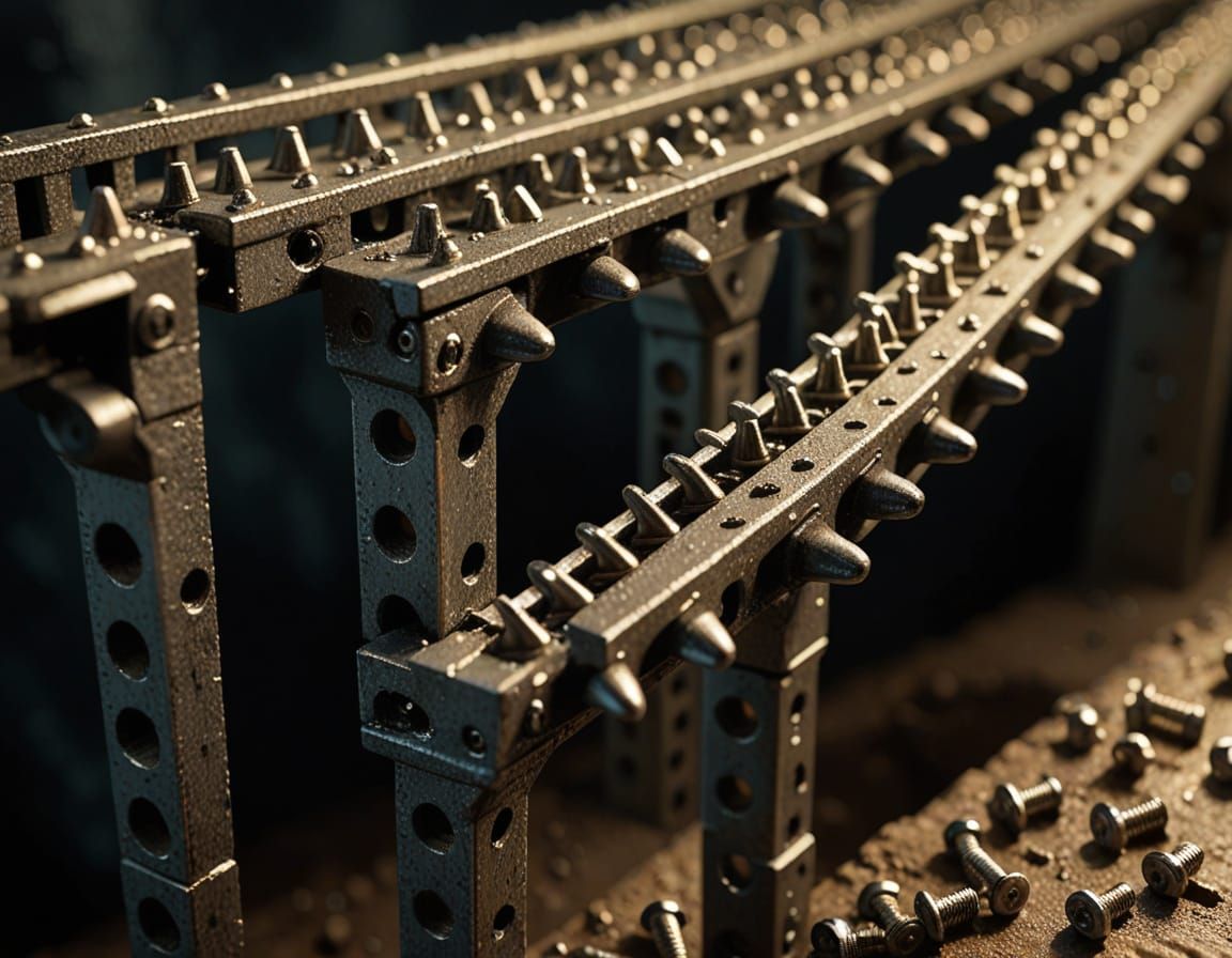 Miniature Screw Bridge Spans Industrial Chasm