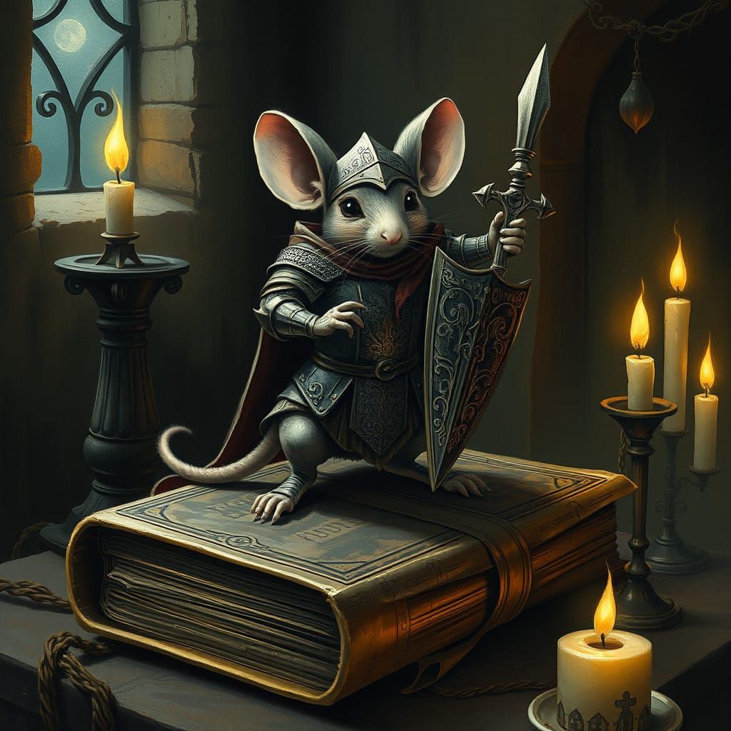 Gallant Mouse Knight Prepares for Quest