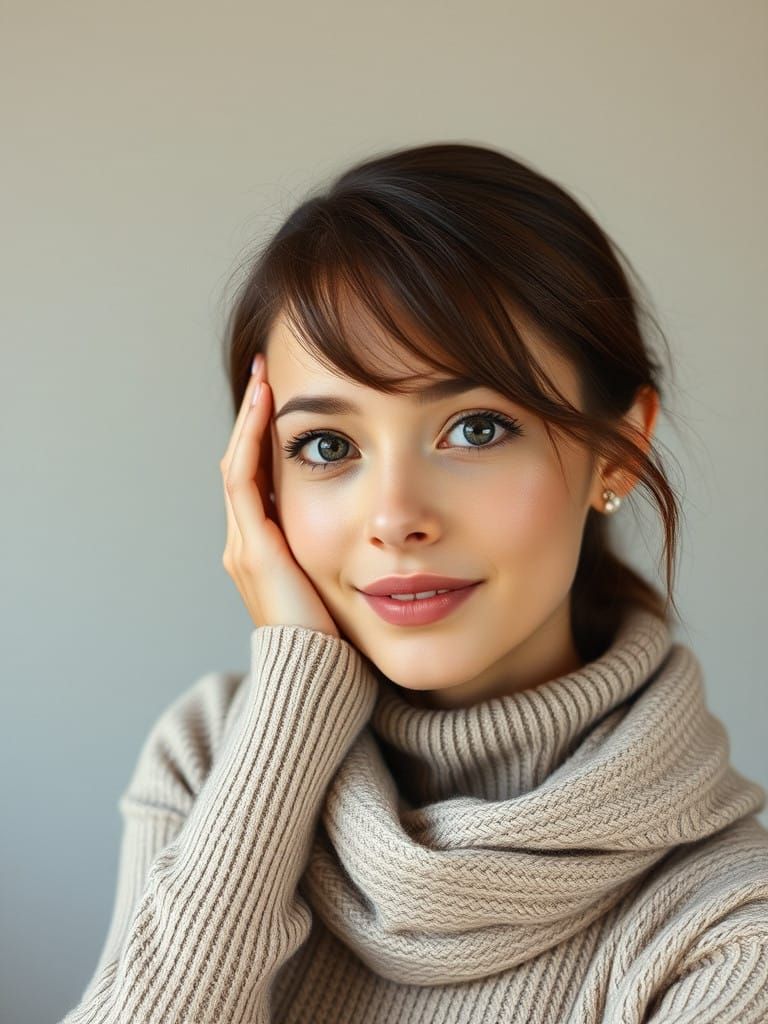 Gentle Realistic Portrait of a Woman