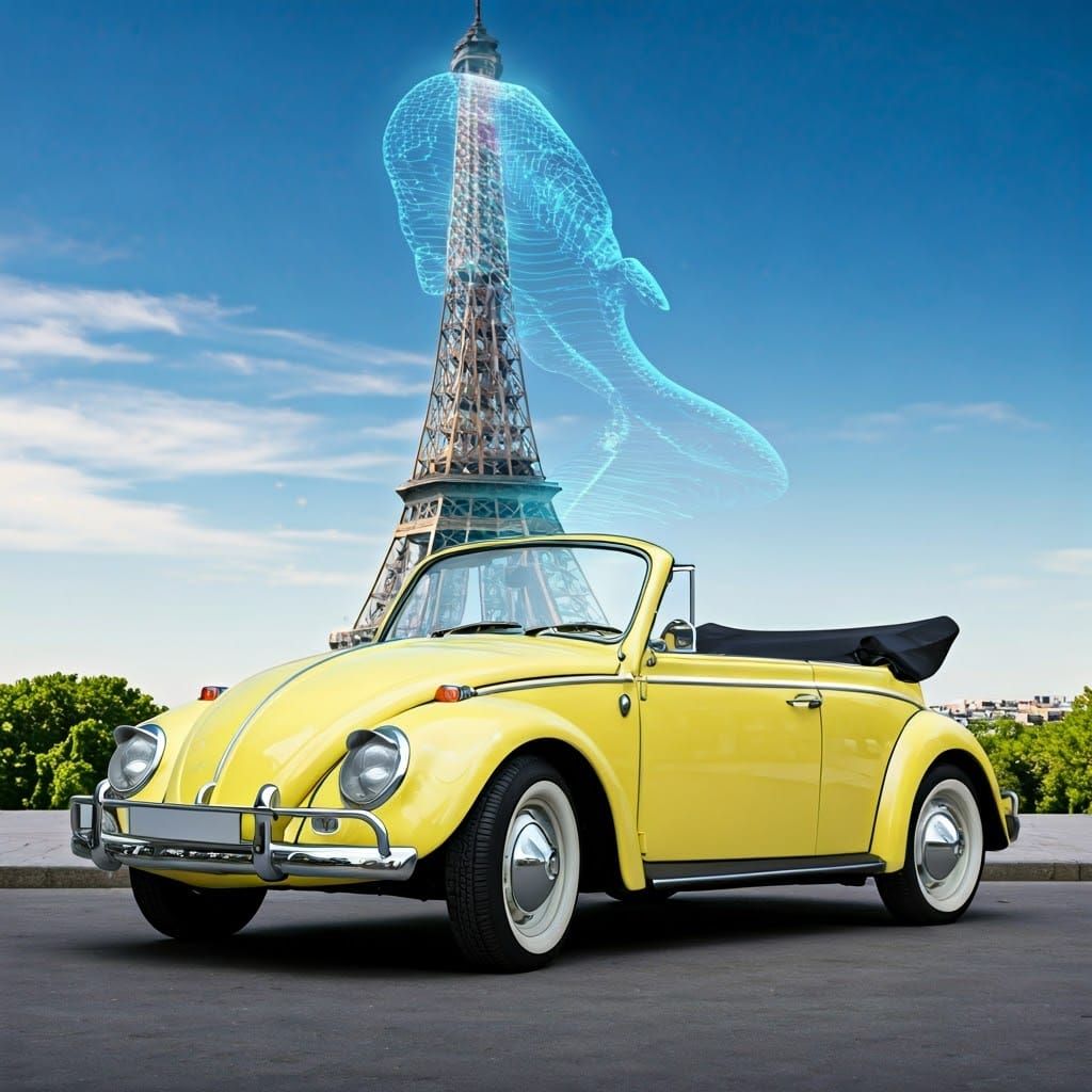 Surreal 1958 VW Cabriolet Radiates Futuristic Elegance in Ye...