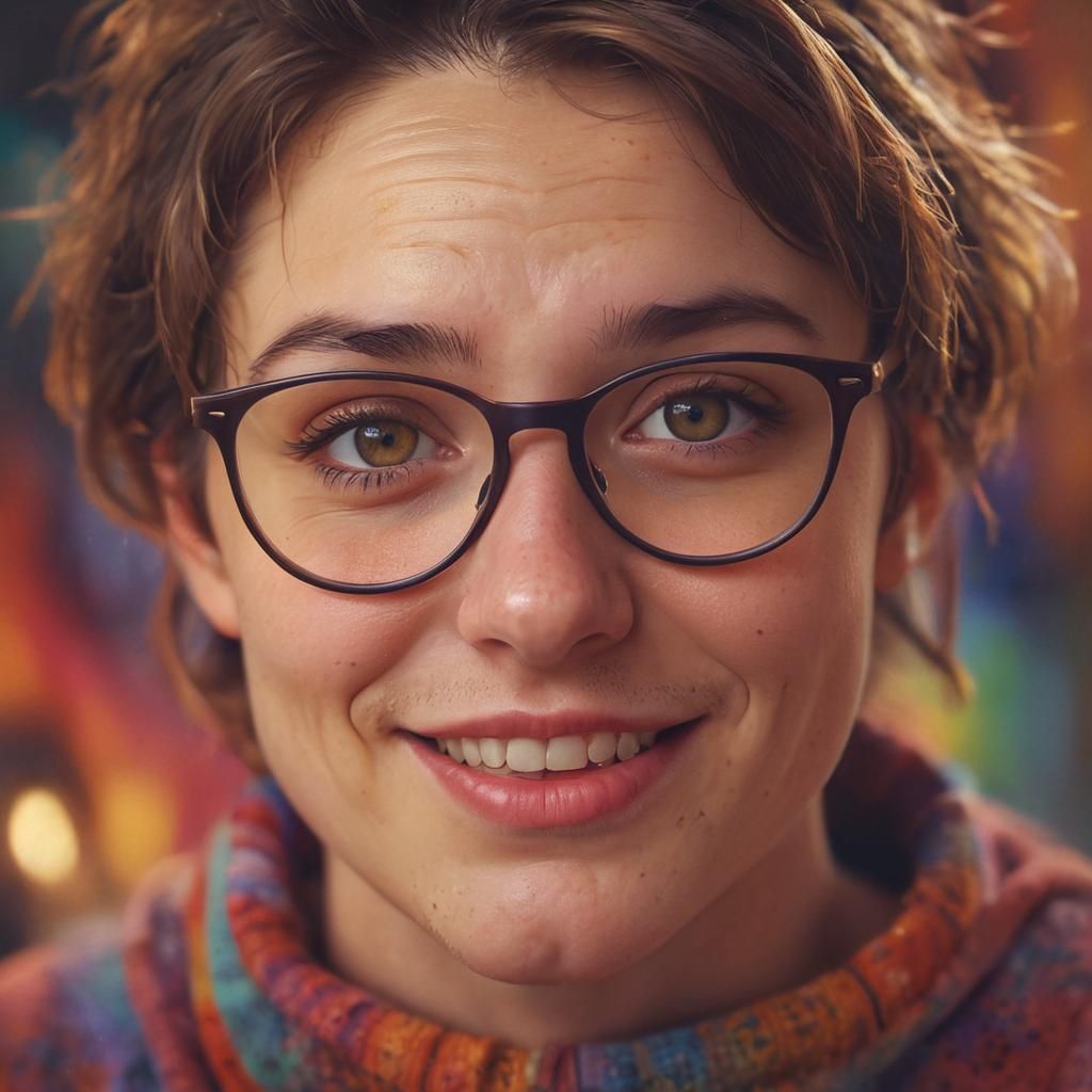 Expressive Portrait with Dynamic Micro-expressions in Pastel...