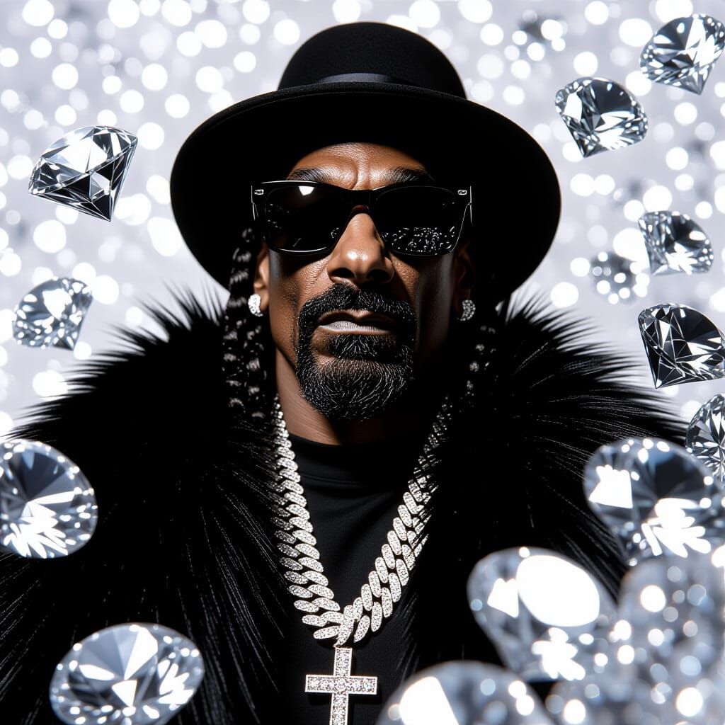 Snoop Dogg Portrait in Gritty Realism and Monochrome