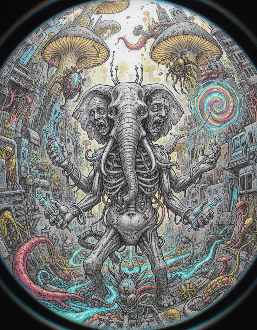 Jimmy, the drug-addicted elephant, experiencing a rollercoas...