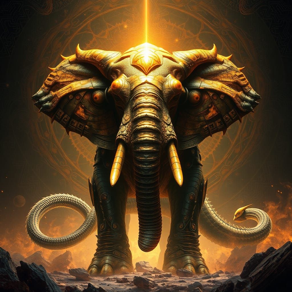 Elephant-Dragon Hybrid: Genetically Engineered Majesty