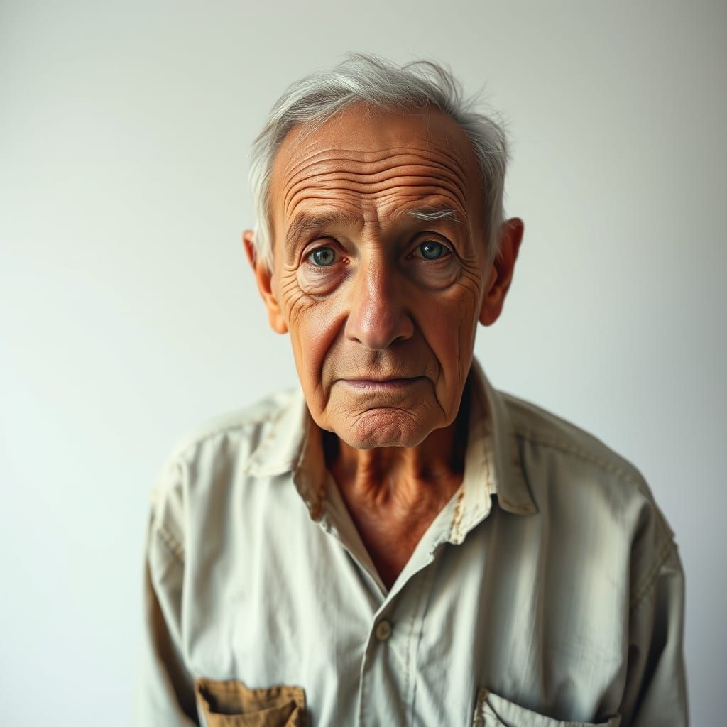 Portrait of an Elderly Man in Photorealistic Style