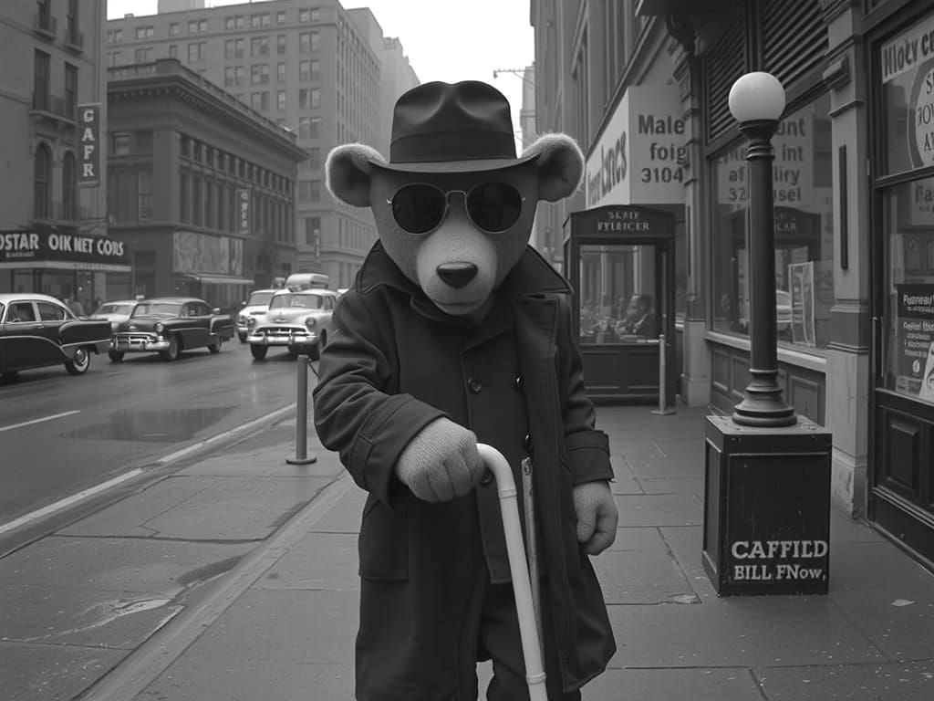 A Blind Teddy Bear Private Eye's Trusted Informant in 1940s ...