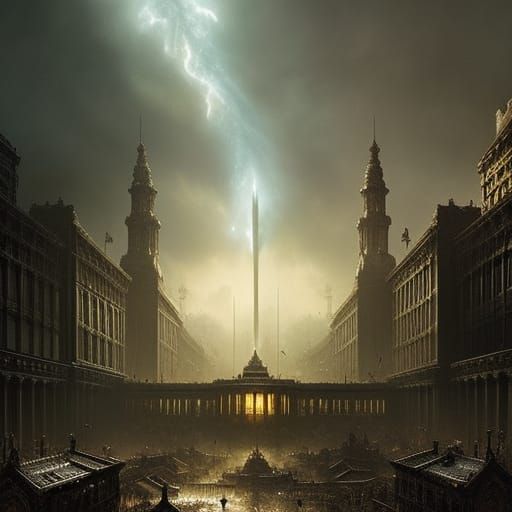 Nemesis Monster Destroys Australia: Epic Digital Painting