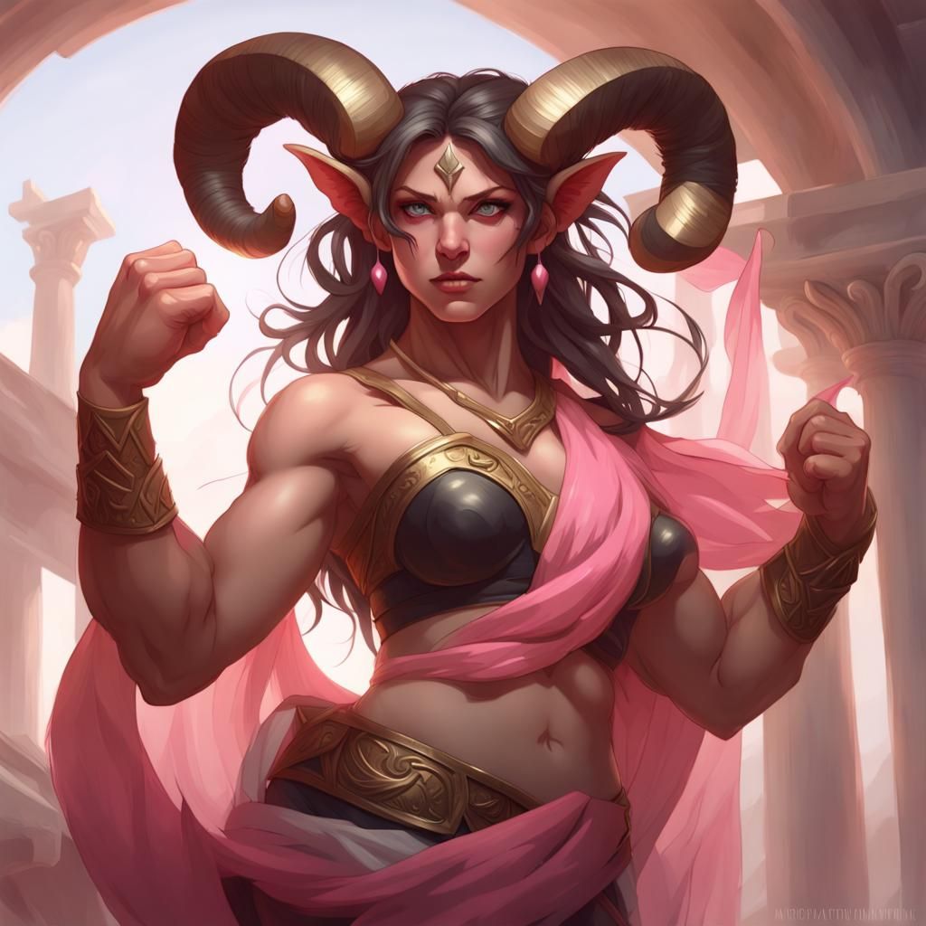 Rubenesque Satyr Ready for a Bar Fight