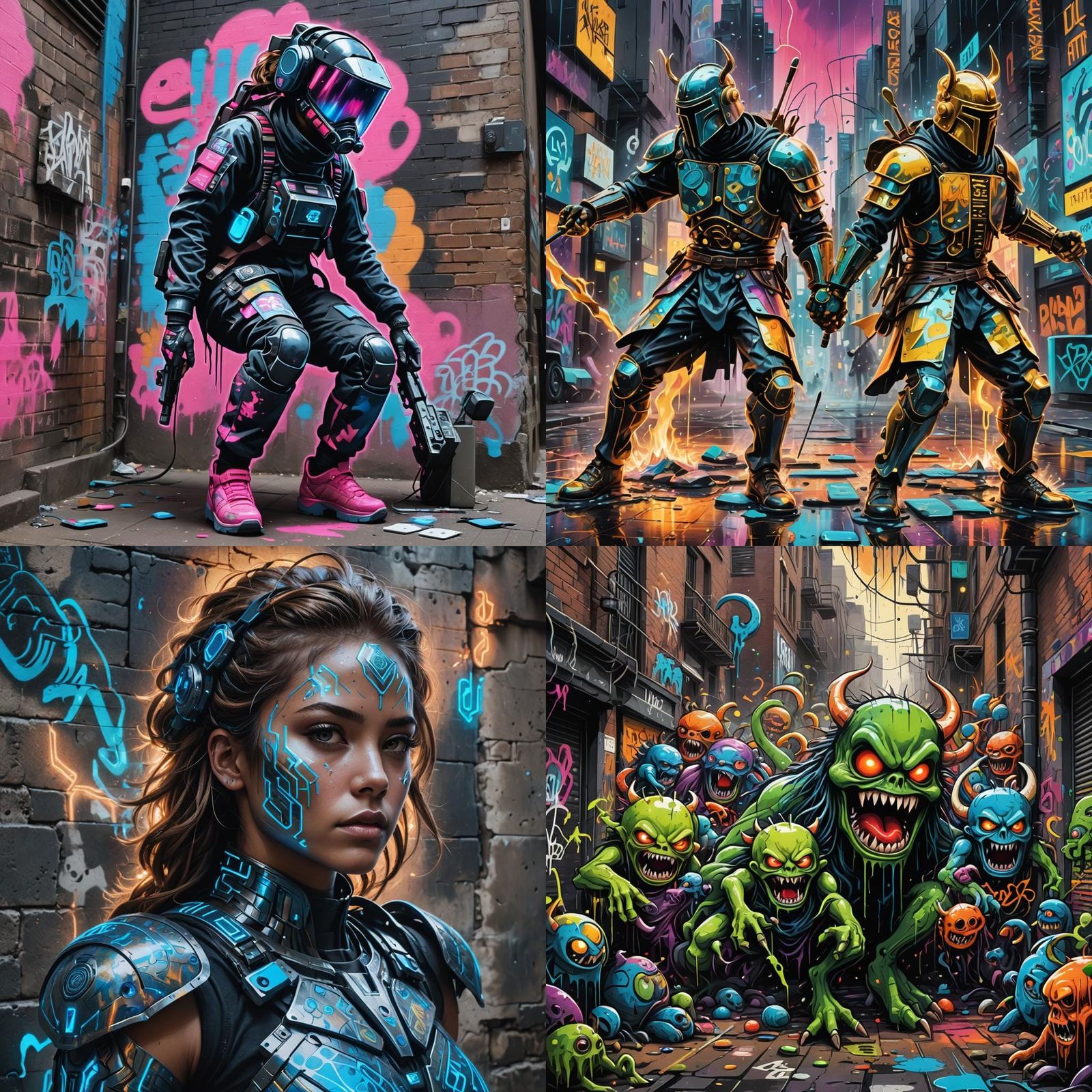 Email Combat in Graffiti Splash Art Style