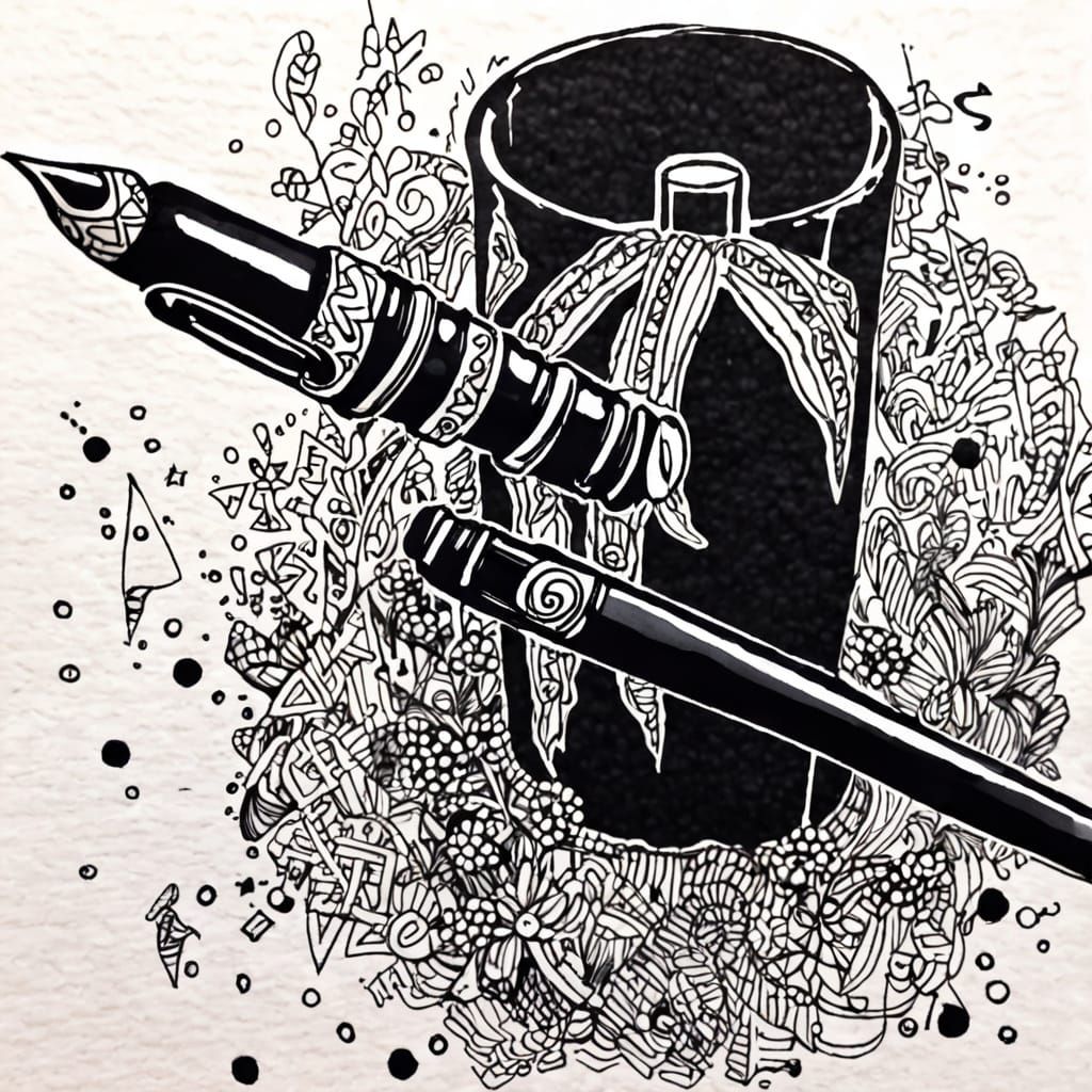 Playful Ink Doodle Abstract Sketch