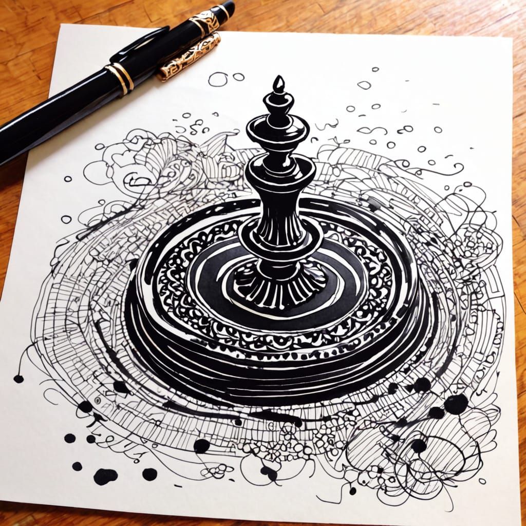 Playful Ink Doodle on Strathmore Paper