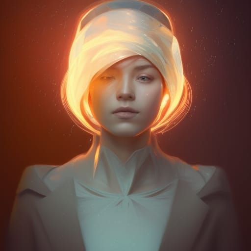 Detailed Portrait of Person Drinking Tea