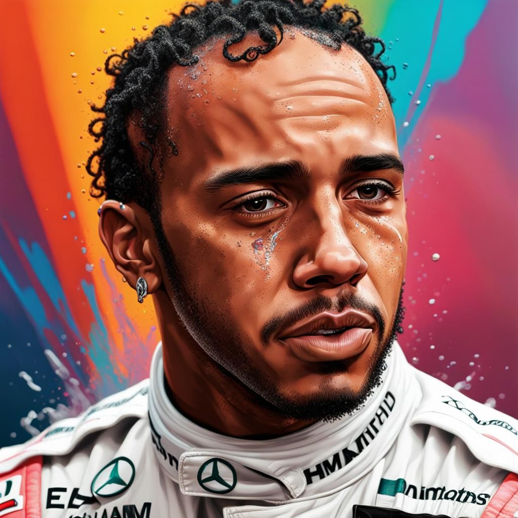 Lewis Hamilton crying
