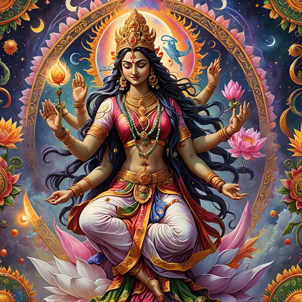Radiant Hindu Goddess of Love and Beauty
