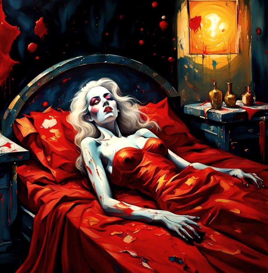 Lady Death in Ethereal Abstract Realism