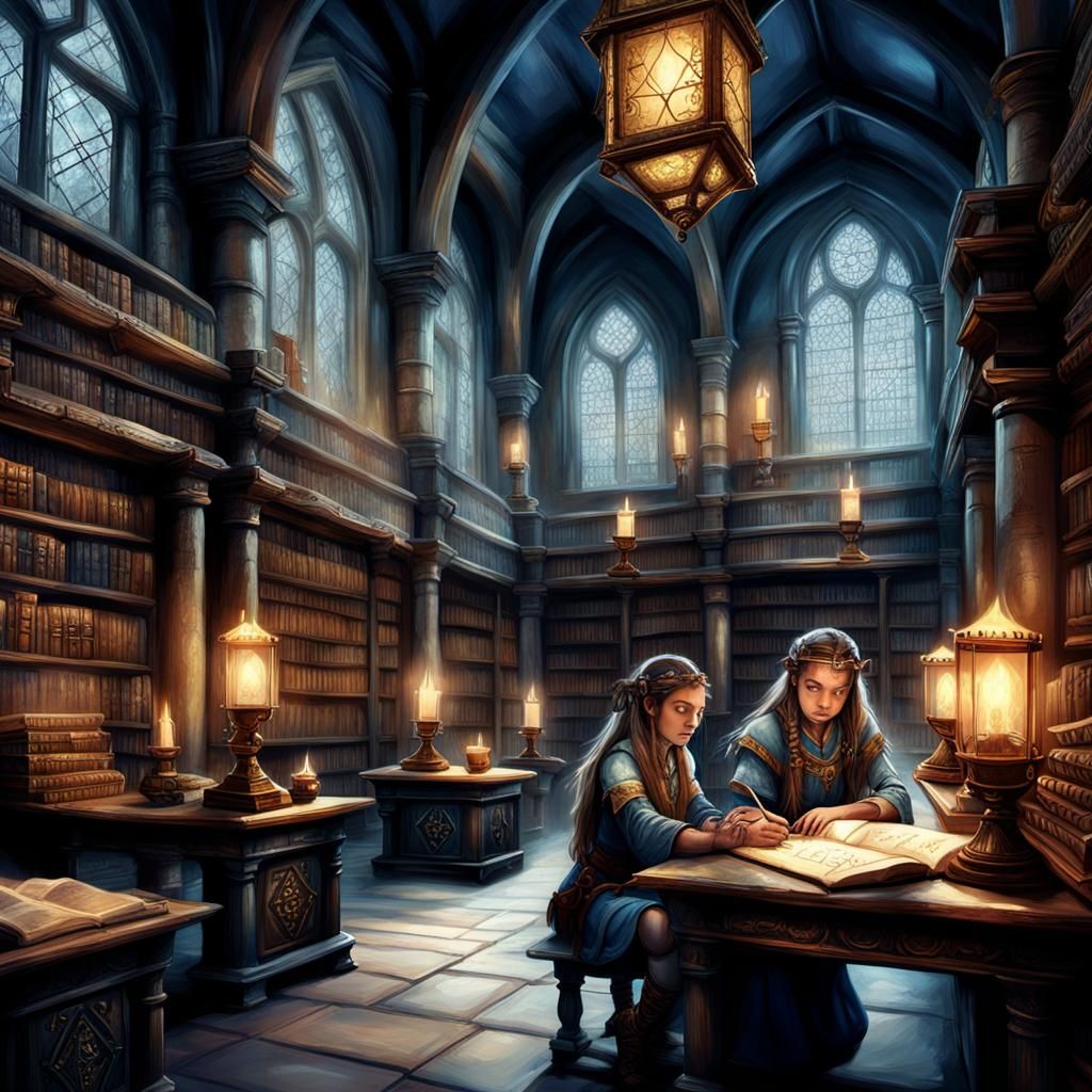 Mystical Academy: Dwarven Alchemist in Art Nouveau Style