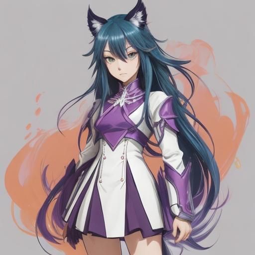 Dynamic Anime Hero in Fantastical Setting