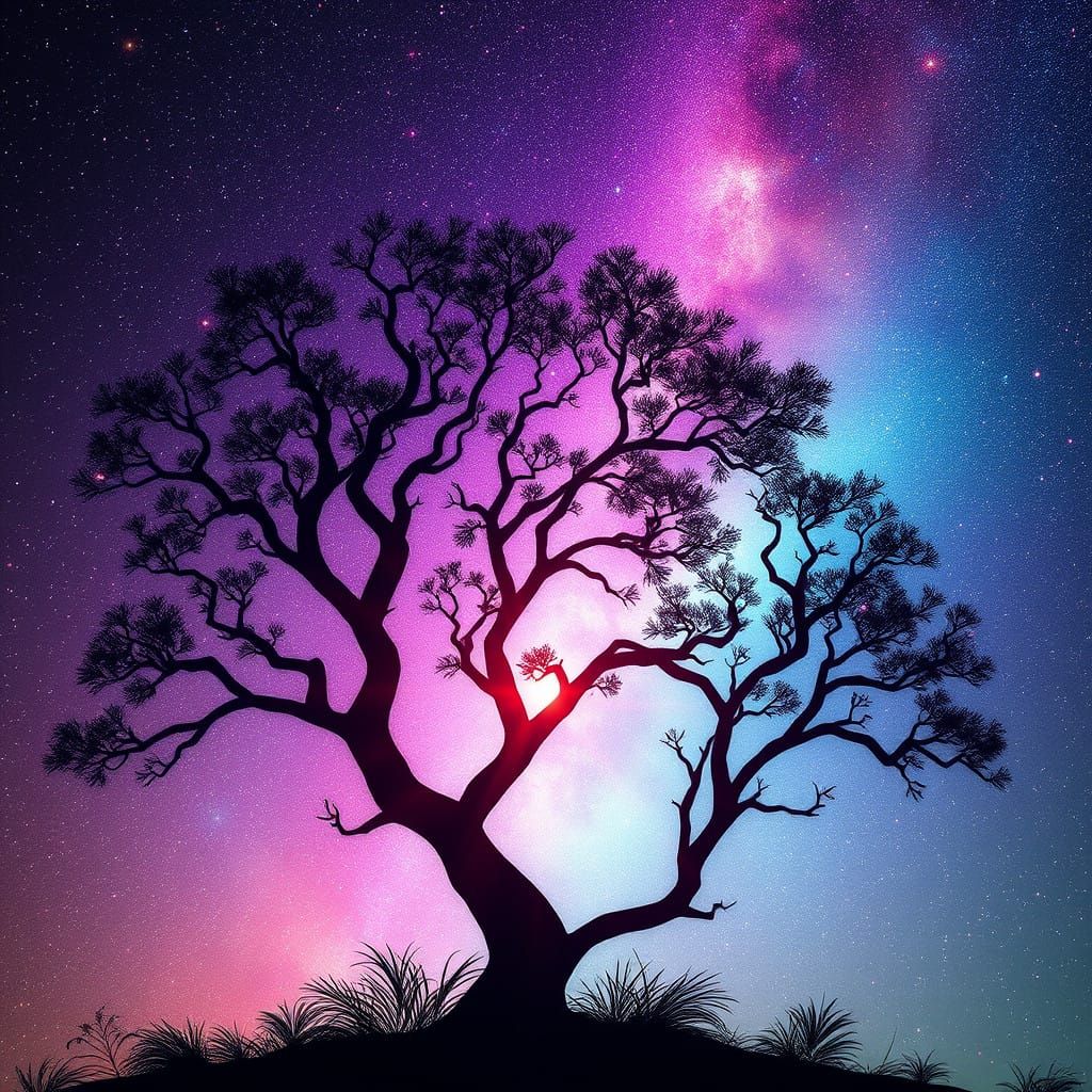 Celestial Silhouettes in Ethereal Harmony